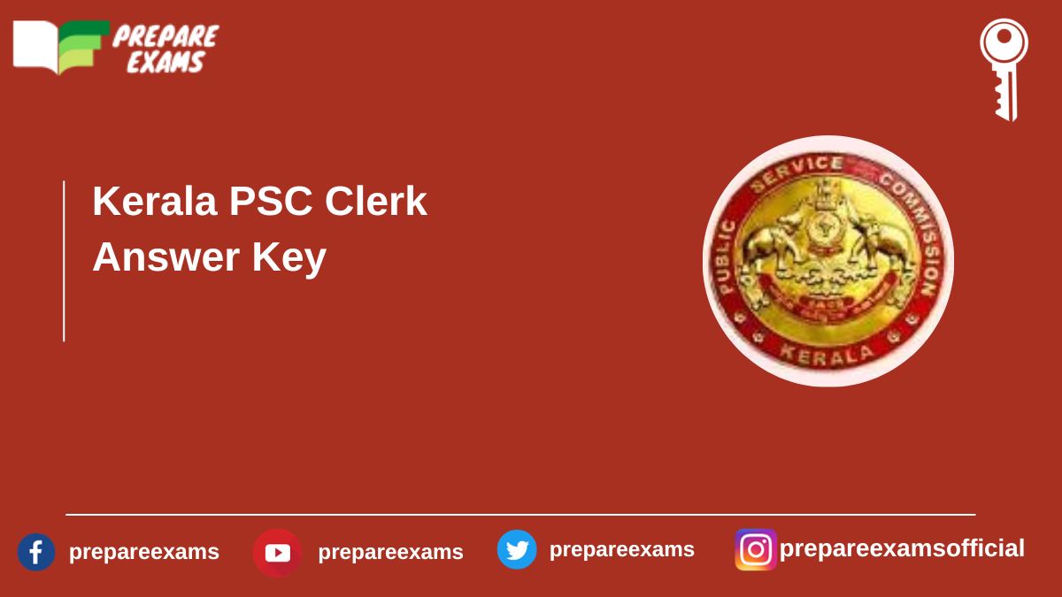 Kerala PSC Clerk Answer Key 2023 PDF