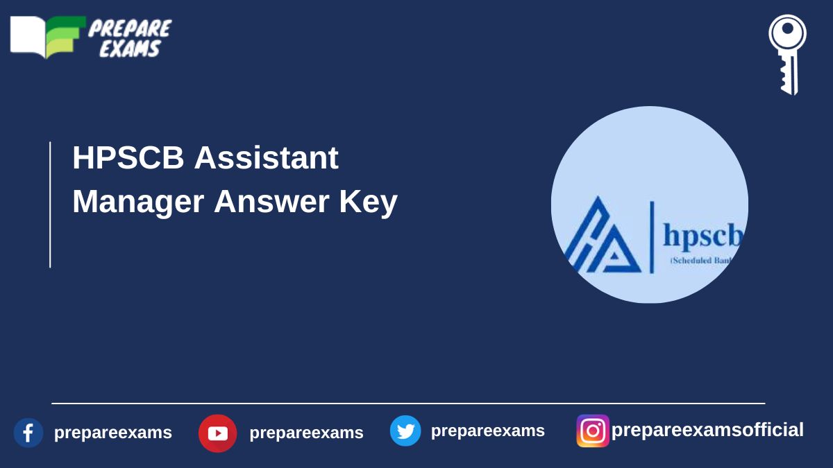 HPSCB Assistant Manager Answer Key