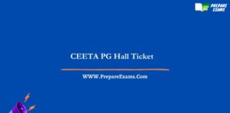 CEETA PG Hall Ticket
