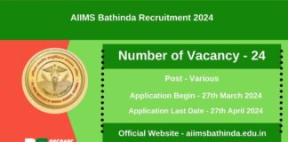 AIIMS Bathinda Recruitment 2024 Apply for 24 Posts