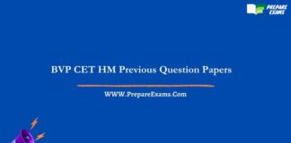 BVP CET HM Previous Question Papers