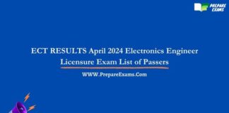 ECT RESULTS April 2024 Electronics Engineer Licensure Exam List of Passers