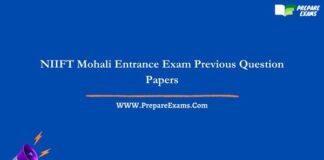 NIIFT Mohali Entrance Exam Previous Question Papers