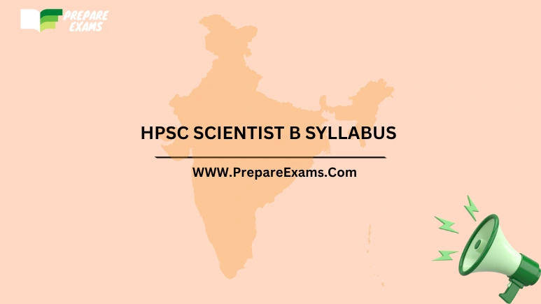HPSC Scientist B Syllabus