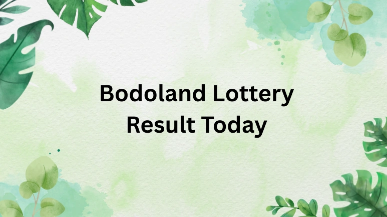 Bodoland Lottery Result Today 19-12-2025 3 PM OUT